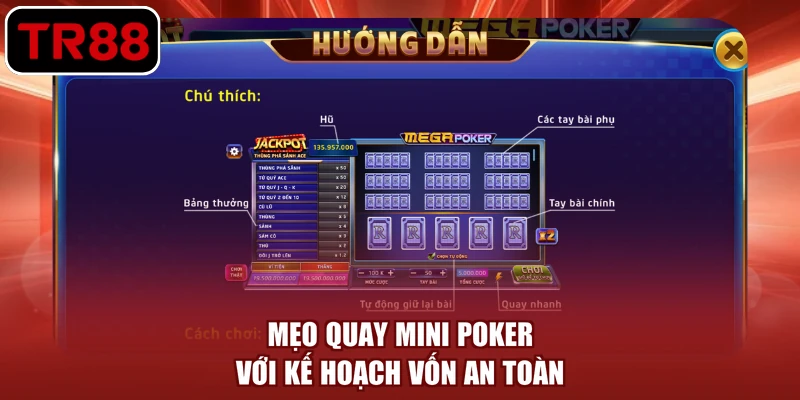 Mẹo quay mini Poker với kế hoạch vốn an toàn